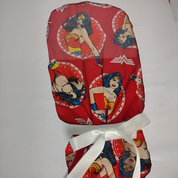 Wonder Women, True to your heart Scrub Cap, Unisex, 3 Styles, Bikers-Skull Cap, Doctor, Nurse, Dentist, Vet, Chemo, Food Service, light weight