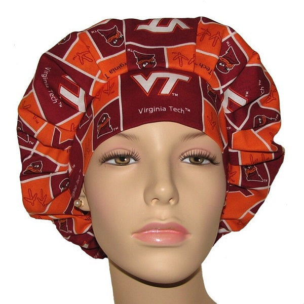 Virginia Tech Scrub Cap, Unisex, 3 Styles, Bikers-Skull Cap, Doctor, Nurse, Dentist, Vet, Chemo, Food Service, light weight