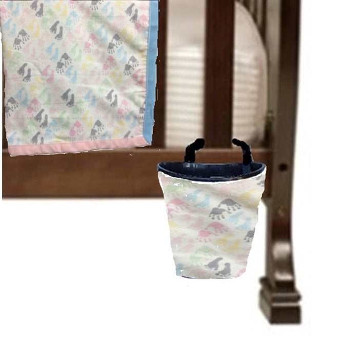 Crib Blanket Topper 40"x50", Matching Crib Trash Can Cover