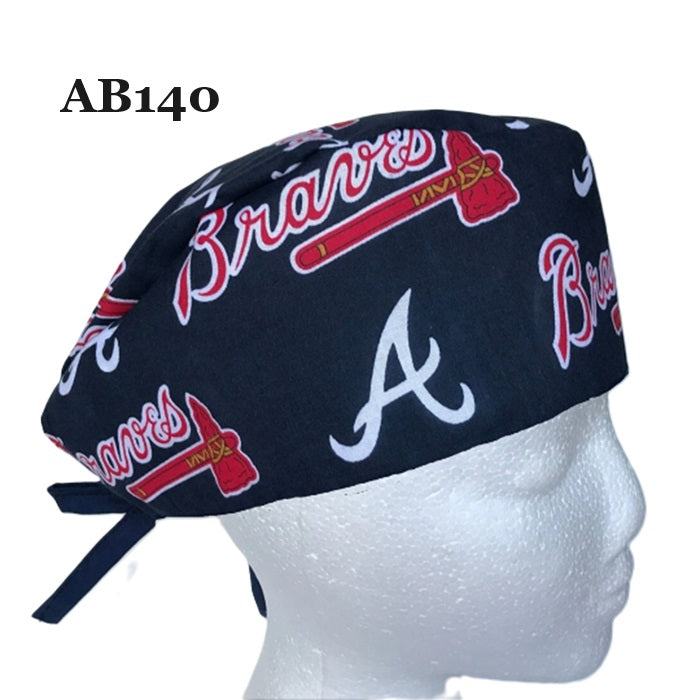 Basic Scrub Caps, Sport Teams (A-B), Silk Lined Crown, Unisex, Doctor, Nurse, Dentist, Vet, Chemo, light weight