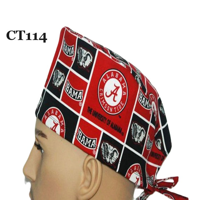 Basic Scrub Caps, Sport Teams (C-F), Silk Lined Crown, Unisex, Doctor, Nurse, Dentist, Vet, Chemo, light weight