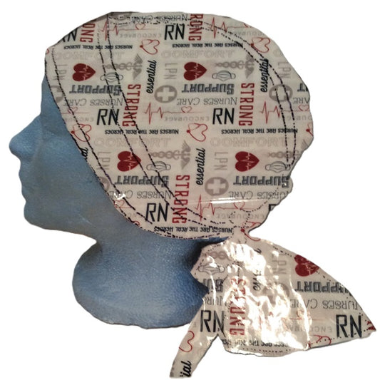 Medical Theme, Doo Rag-Skull-Bikers Caps, Lined Crown, Unisex, Doctor, Nurse, Dentist, Vet, Chemo, Food Service, All People, light weight.