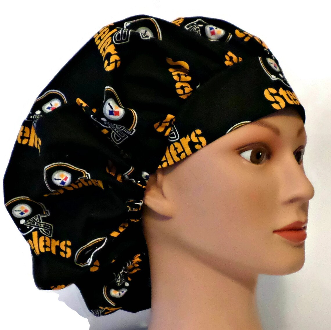 Bouffant Scrub Caps Sport Team (S-Y), Unisex, Adjustable Elastic, Doctor, Nurse, Dentist, Vet, Chemo, Food Service, lightweight.