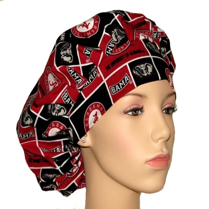 Bouffant Scrub Caps Team Sport (C-F) Unisex, Adjustable Elastic, Doctor, Nurse, Dentist, Vet, Chemo, Food Service, lightweight.