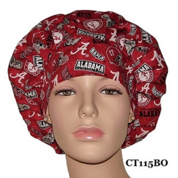 Bouffant Scrub Caps Team Sport (C-F) Unisex, Adjustable Elastic, Doctor, Nurse, Dentist, Vet, Chemo, Food Service, lightweight.