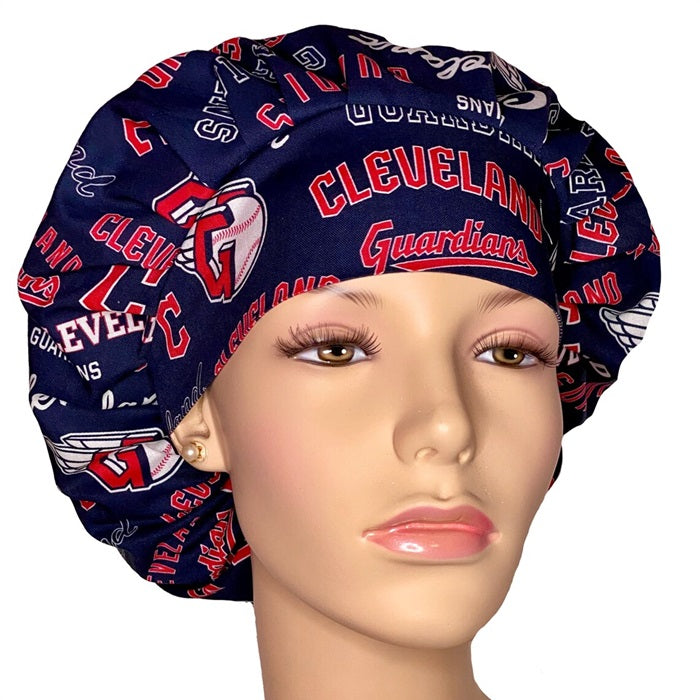 Bouffant Scrub Caps Team Sport (G-K) Unisex, Adjustable Elastic, Doctor, Nurse, Dentist, Vet, Chemo, Food Service, lightweight.