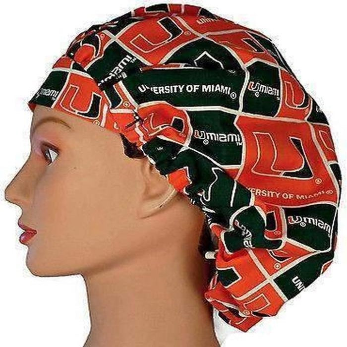 Bouffant Scrub Caps Team Sport (G-K) Unisex, Adjustable Elastic, Doctor, Nurse, Dentist, Vet, Chemo, Food Service, lightweight.