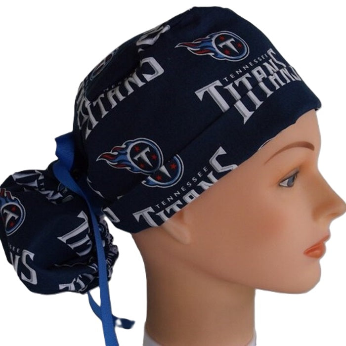 Ponytail Long Hair Caps, Teams (S-Y), Silk Lined Crown, Unisex, Anyone with Long Hair, Doctor, Nurse, Dentist, Vet, Chemo, light weight.