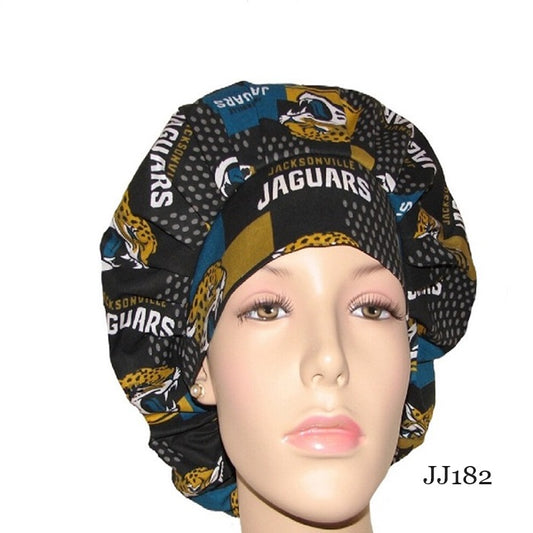 Bouffant Scrub Caps Team Sport (G-K) Unisex, Adjustable Elastic, Doctor, Nurse, Dentist, Vet, Chemo, Food Service, lightweight.