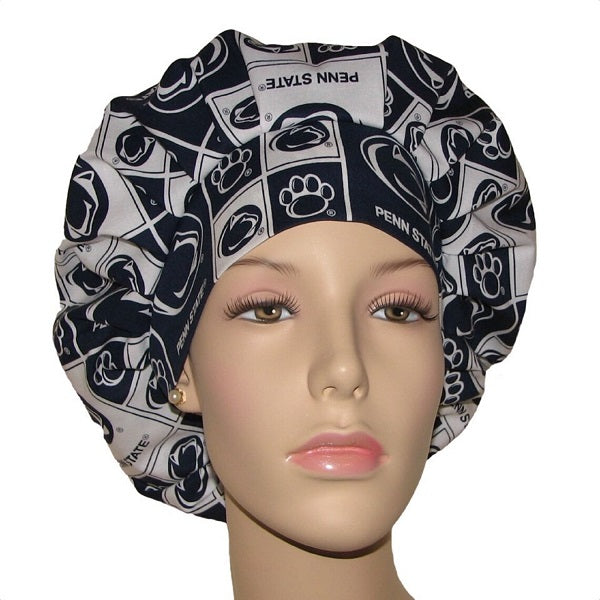 Bouffant Scrub Caps Team Sport (L-R) Unisex, Adjustable Elastic, Doctor, Nurse, Dentist, Vet, Chemo, Food Service, lightweight.