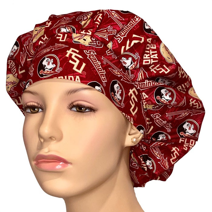 Bouffant Scrub Caps Sport Team (S-Y), Unisex, Adjustable Elastic, Doctor, Nurse, Dentist, Vet, Chemo, Food Service, lightweight.