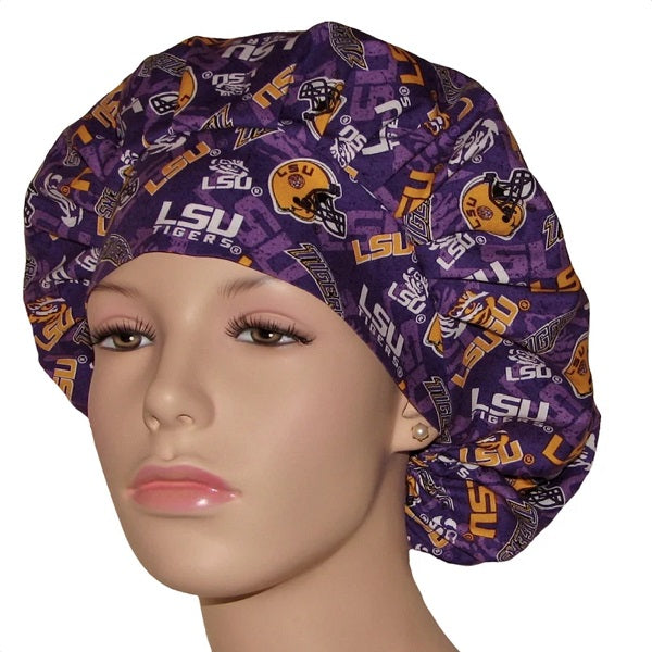 Bouffant Scrub Caps Sport Team (S-Y), Unisex, Adjustable Elastic, Doctor, Nurse, Dentist, Vet, Chemo, Food Service, lightweight.