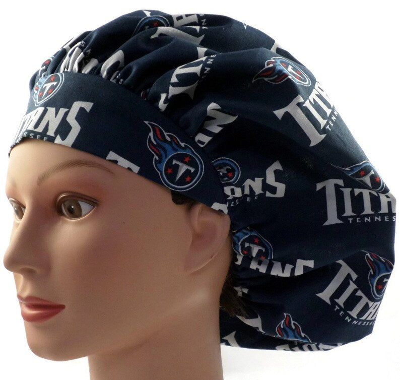 Bouffant Scrub Caps Sport Team (S-Y), Unisex, Adjustable Elastic, Doctor, Nurse, Dentist, Vet, Chemo, Food Service, lightweight.