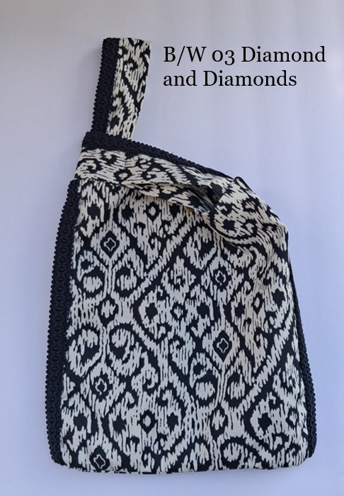Black and White Knot Bags