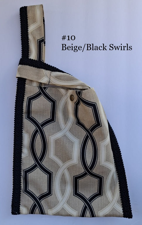 Black and White Knot Bags