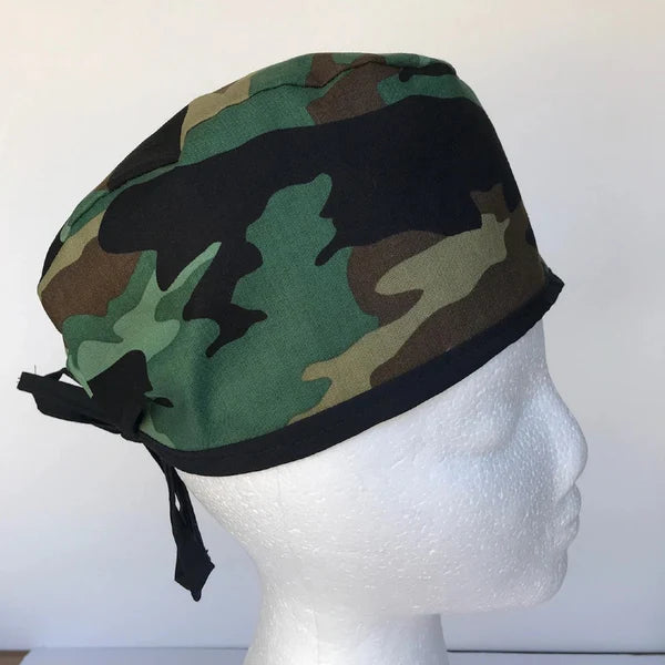 Military Theme Basic Scrub Caps, Lined Crown, Unisex, Doctor, Nurse, Dentist, Vet, Chemo, Food Service, light weight